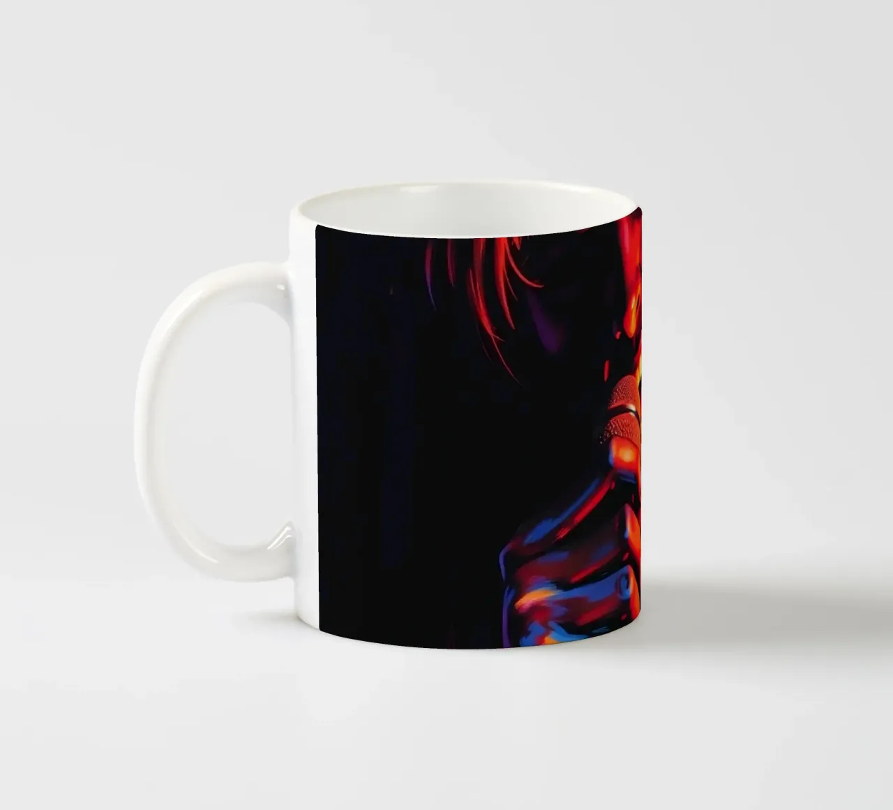 di una cantante appassionata, catturata in un'intensa scena tazza in ceramica da DesignDoodle