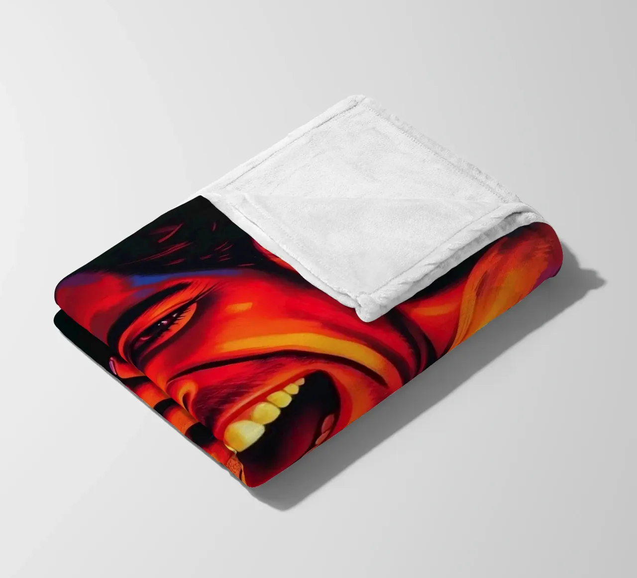 di una cantante appassionata, catturata in un'intensa scena coperta in pile da DesignDoodle