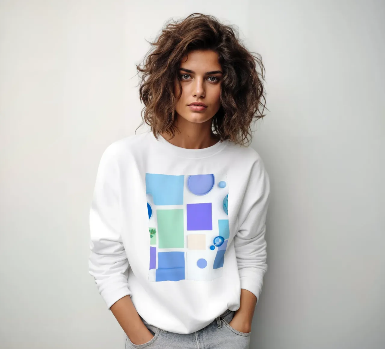 Disposizione colorata di vari campioni di vernice e forme felpa da DesignDoodle
