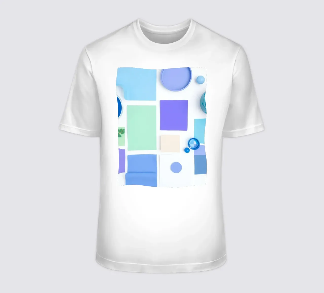 Disposizione colorata di vari campioni di vernice e forme t-shirt da DesignDoodle
