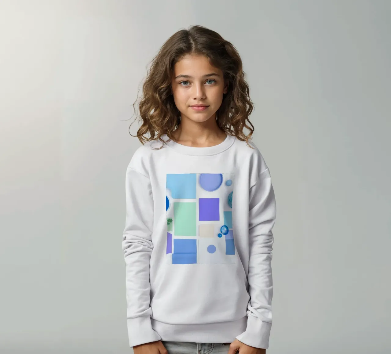 Disposizione colorata di vari campioni di vernice e forme felpa bambino da DesignDoodle
