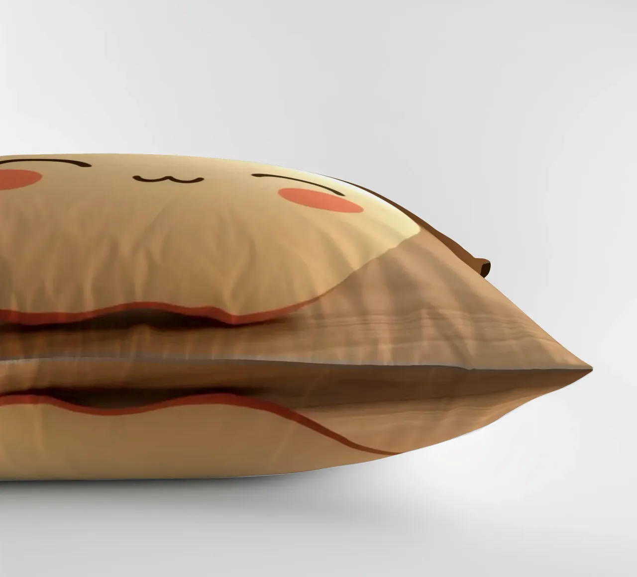 Simpatiche mele dei cartoni animati con facce sorridenti e steli frondosi. cuscino da DesignDoodle