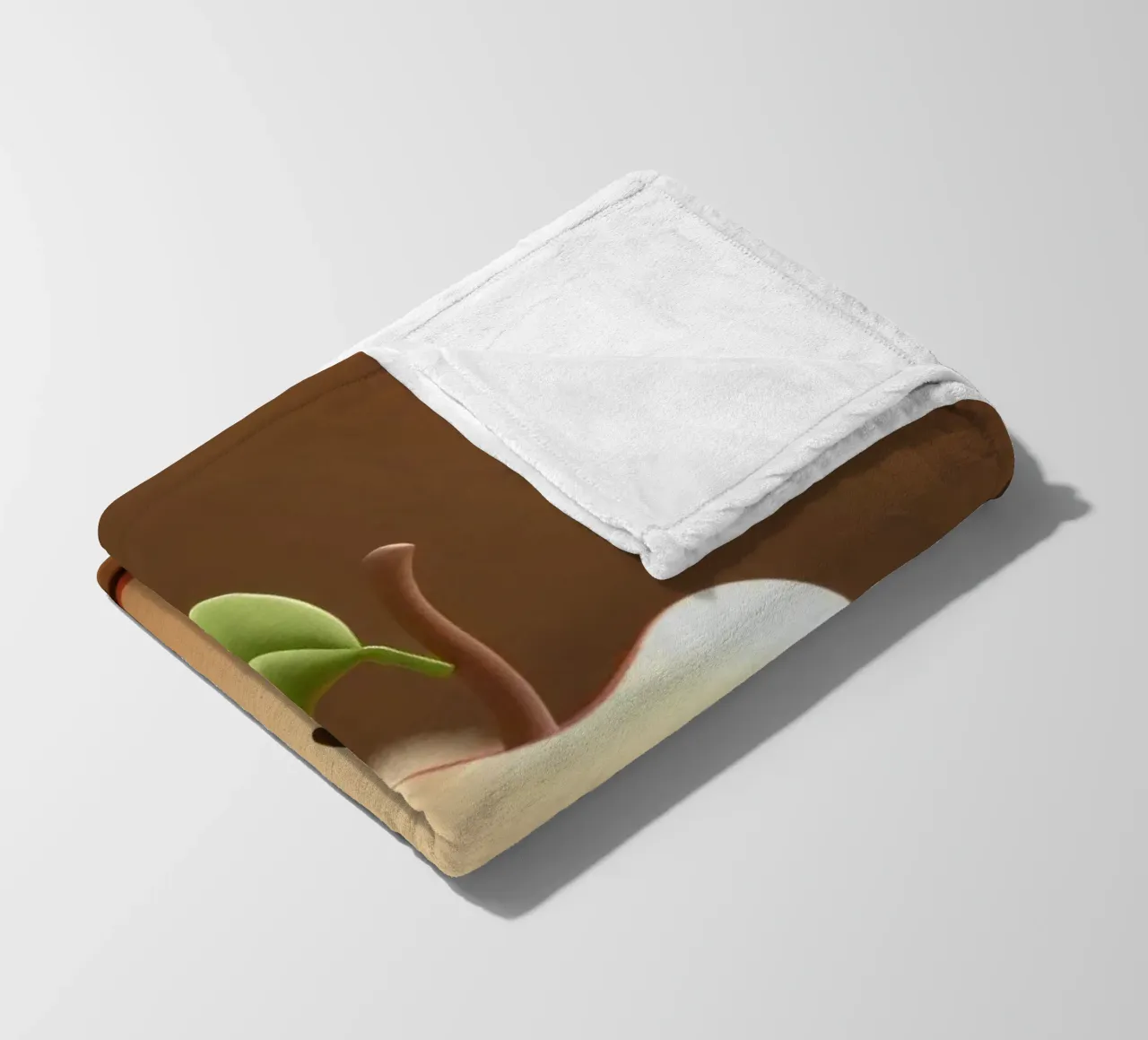 Simpatiche mele dei cartoni animati con facce sorridenti e steli frondosi. coperta in pile da DesignDoodle