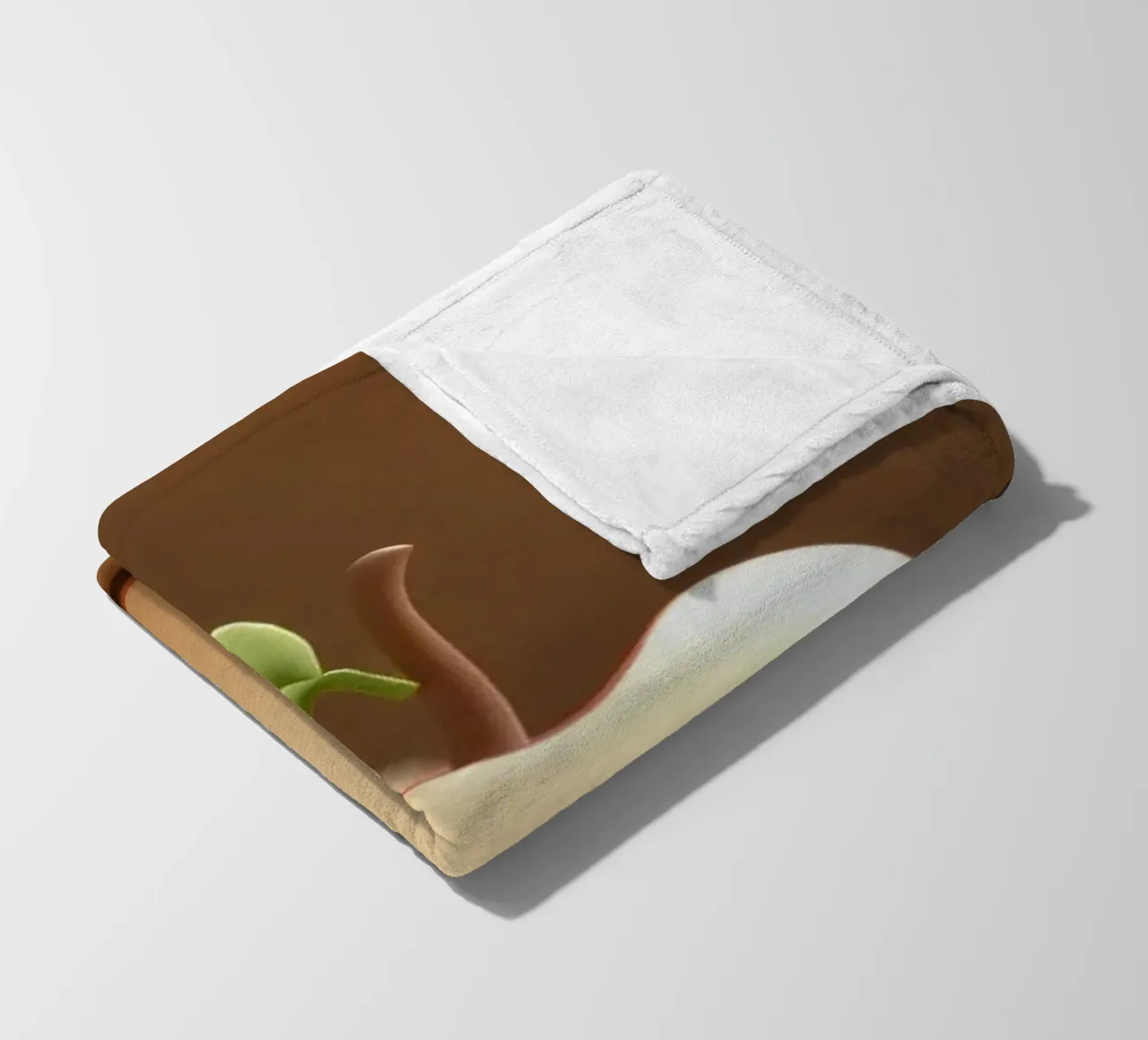 Simpatiche mele dei cartoni animati con facce sorridenti e steli frondosi. coperta in pile da DesignDoodle