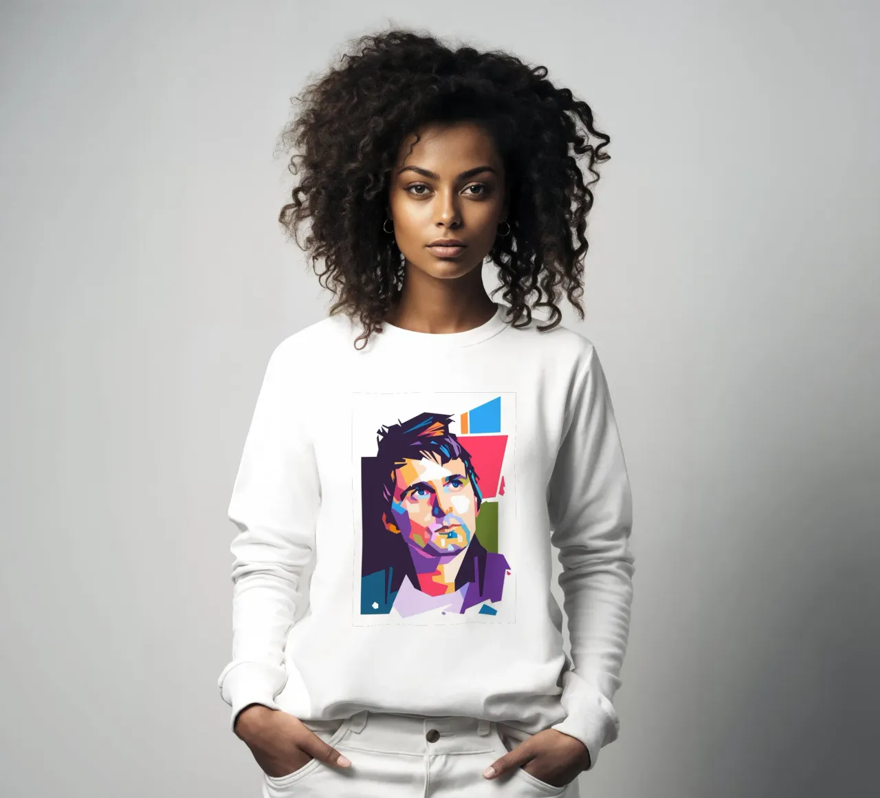 Ritratto pop art di Mathew Bellamy felpa da Hantamrata