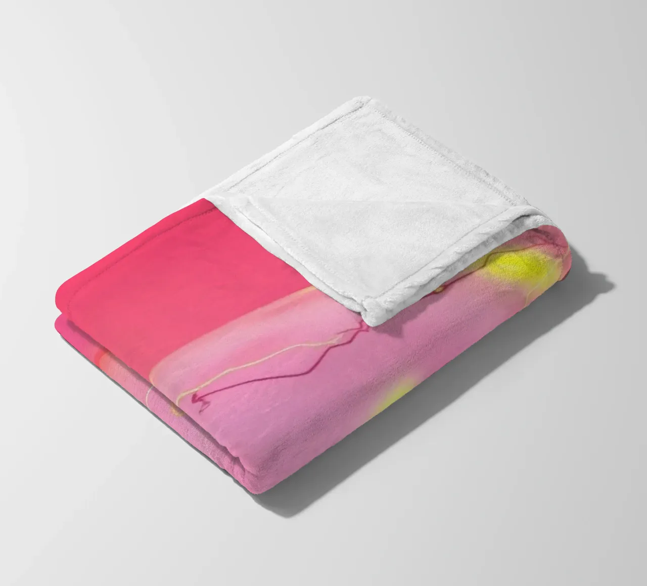 Decorative illuminated object with colorful lights and plant fleece blanket by DesignDoodle