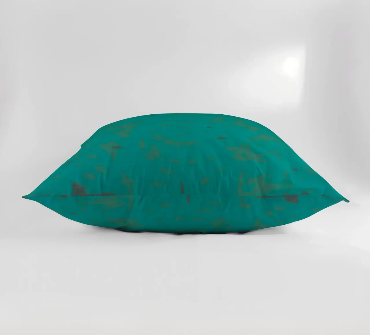 Bright turquoise background with subtle texture decorative cushion by DesignDoodle