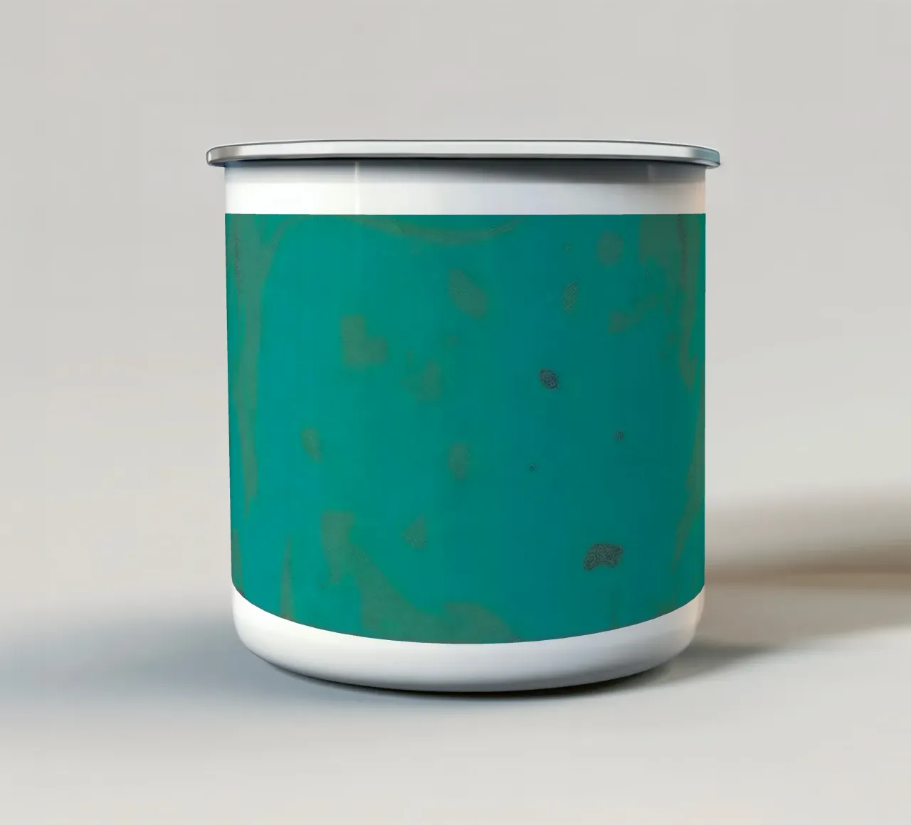 Sfondo turchese brillante con texture sottile tazza in smalto da DesignDoodle