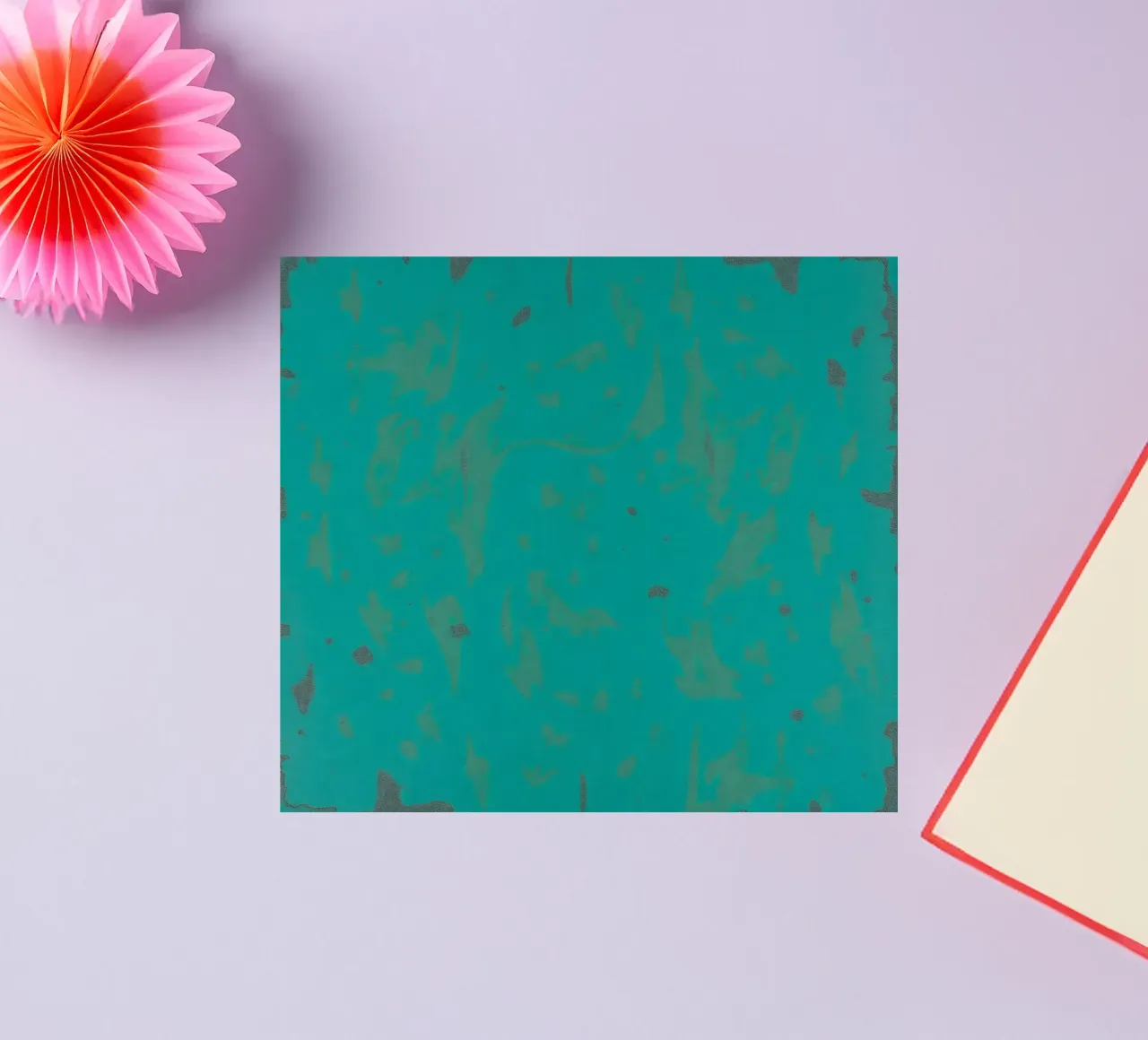 Sfondo turchese brillante con texture sottile adesivo da DesignDoodle