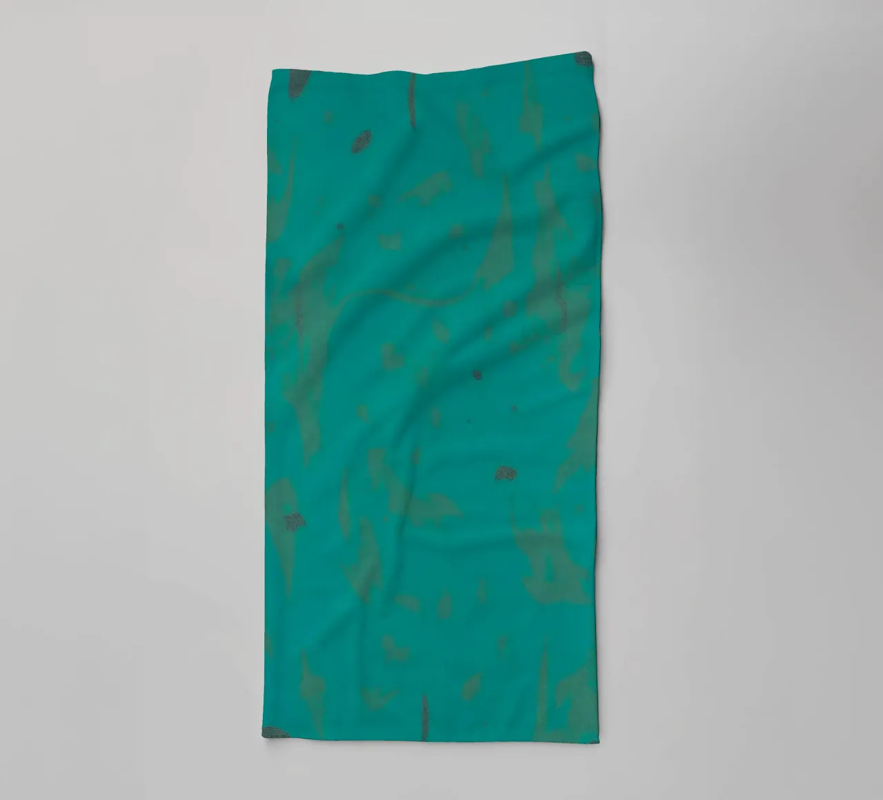 Bright turquoise background with subtle texture towel by DesignDoodle