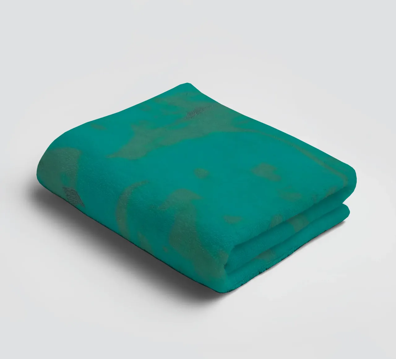 Bright turquoise background with subtle texture towel by DesignDoodle
