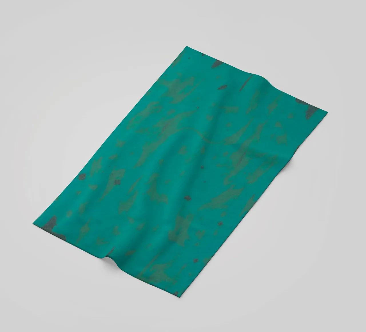 Bright turquoise background with subtle texture beach towel by DesignDoodle