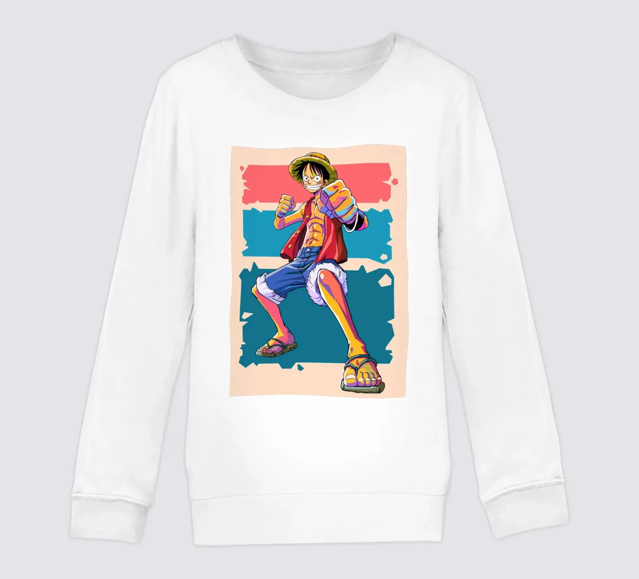Aap D Luffy uit één stuk kinder sweatshirt van Hantamrata