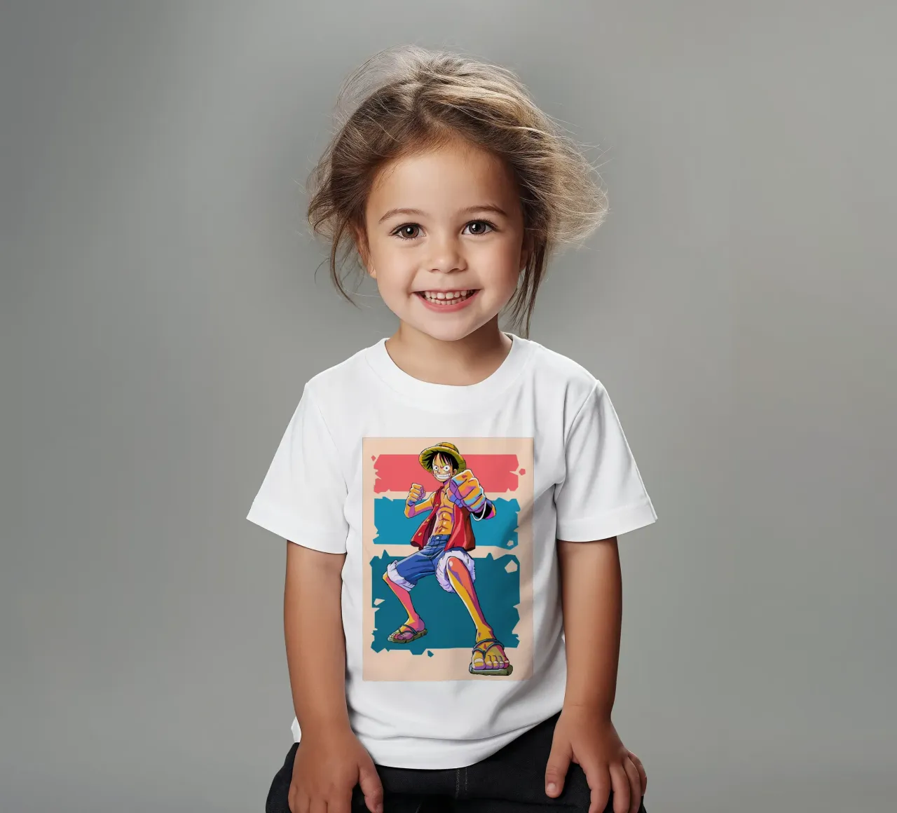 Monkey D Luffy einteilig Kinder T-Shirt von Hantamrata