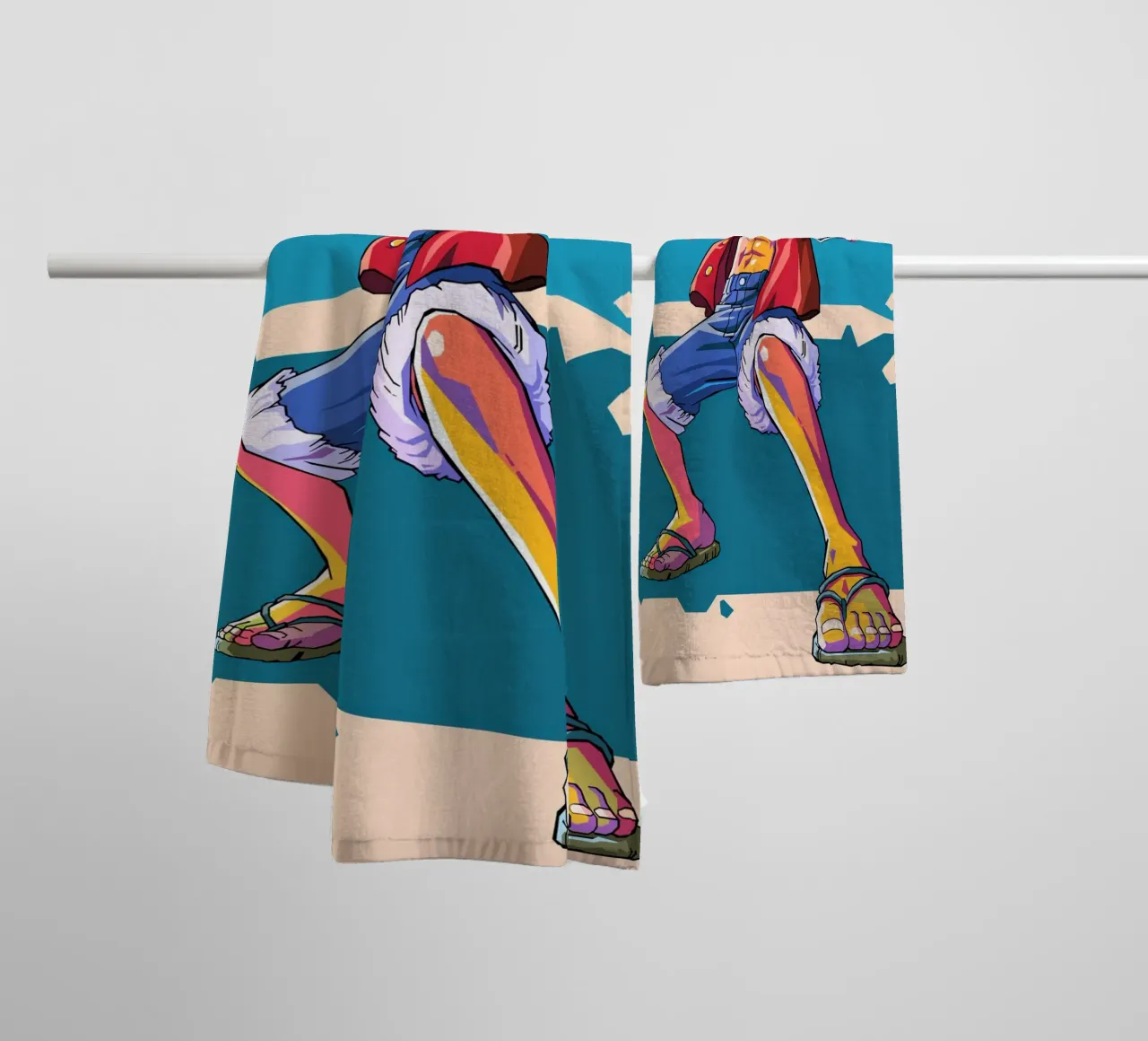 Monkey D Luffy en une pièce serviette de bain de Hantamrata