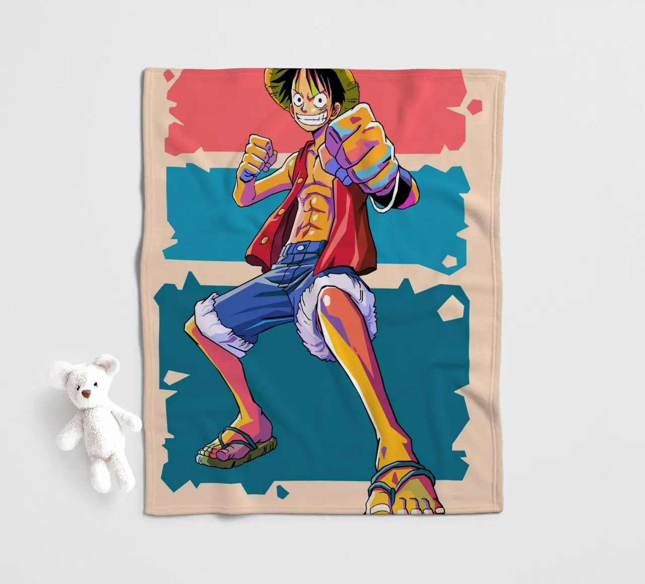 Monkey D Luffy einteilig Fleecedecke von Hantamrata
