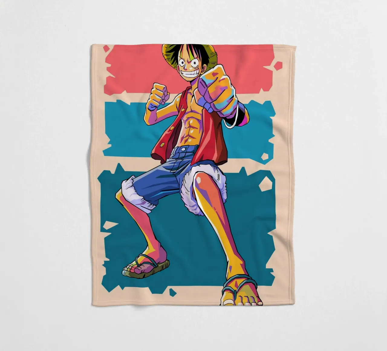 Monkey D Luffy einteilig Fleecedecke von Hantamrata
