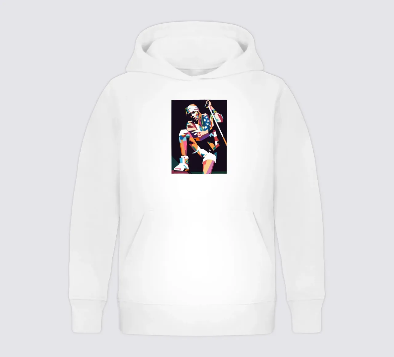 Ritratto pop art di Axl Rose felpa bambino con cappuccio da Hantamrata