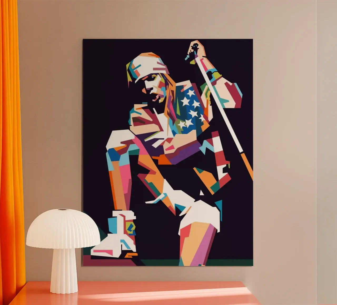 Ritratto pop art di Axl Rose carta hahnemühle da Hantamrata