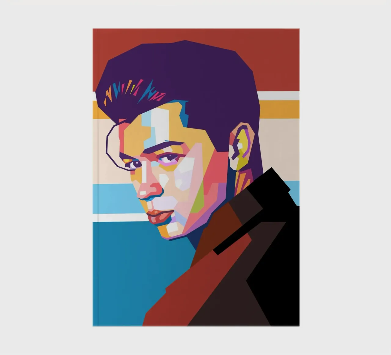 Elliot James Reay Pop-Art-Porträt Notizbuch von Hantamrata