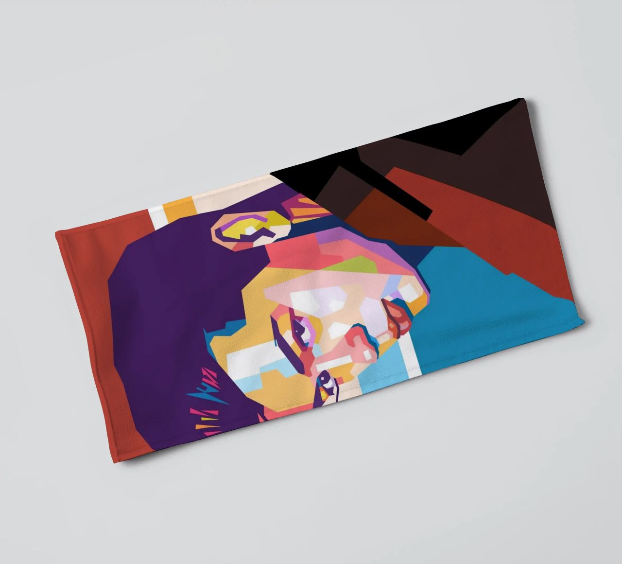 Elliot James Reay pop art portrait towel by Hantamrata