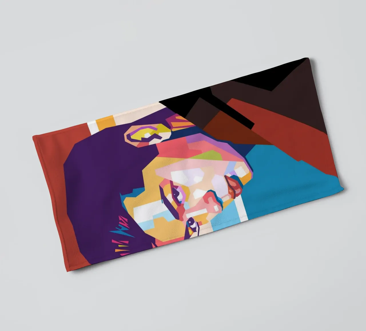 Elliot James Reay pop art portrait towel by Hantamrata