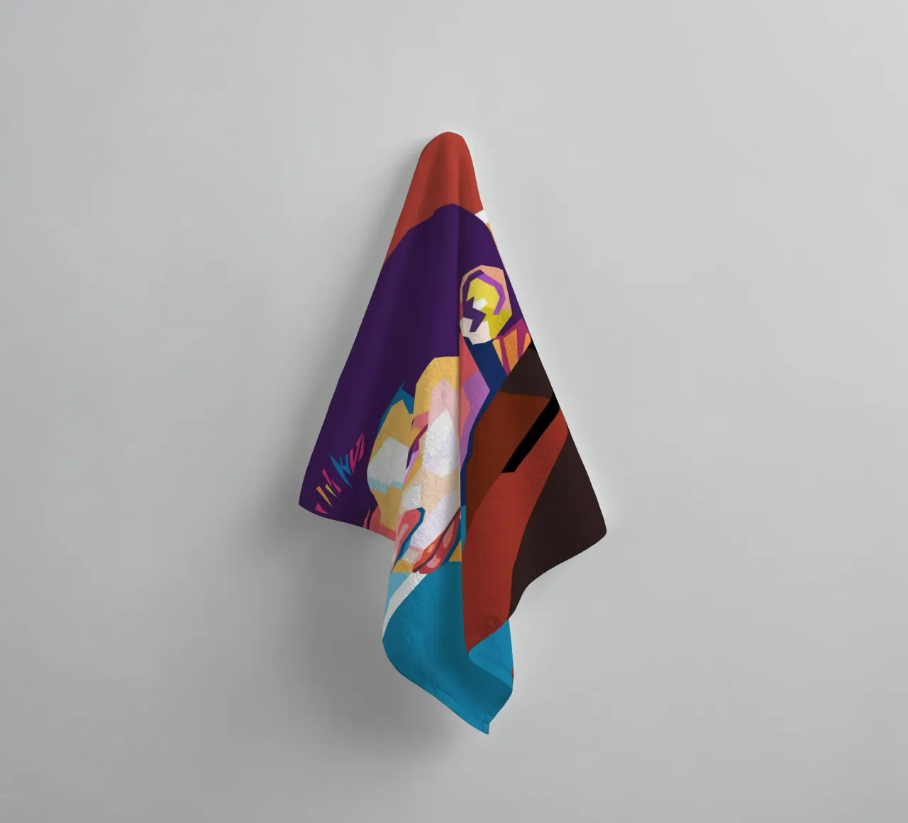 Elliot James Reay ritratto pop art asciugamano da bagno da Hantamrata