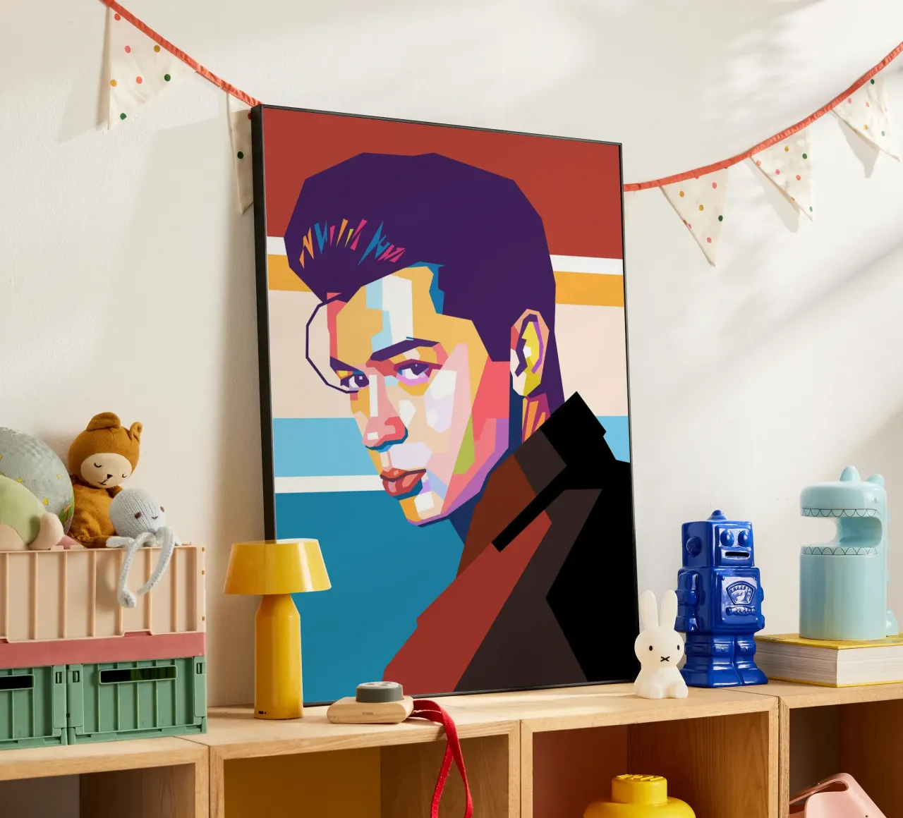 Elliot James Reay ritratto pop art alluminio dibond da Hantamrata