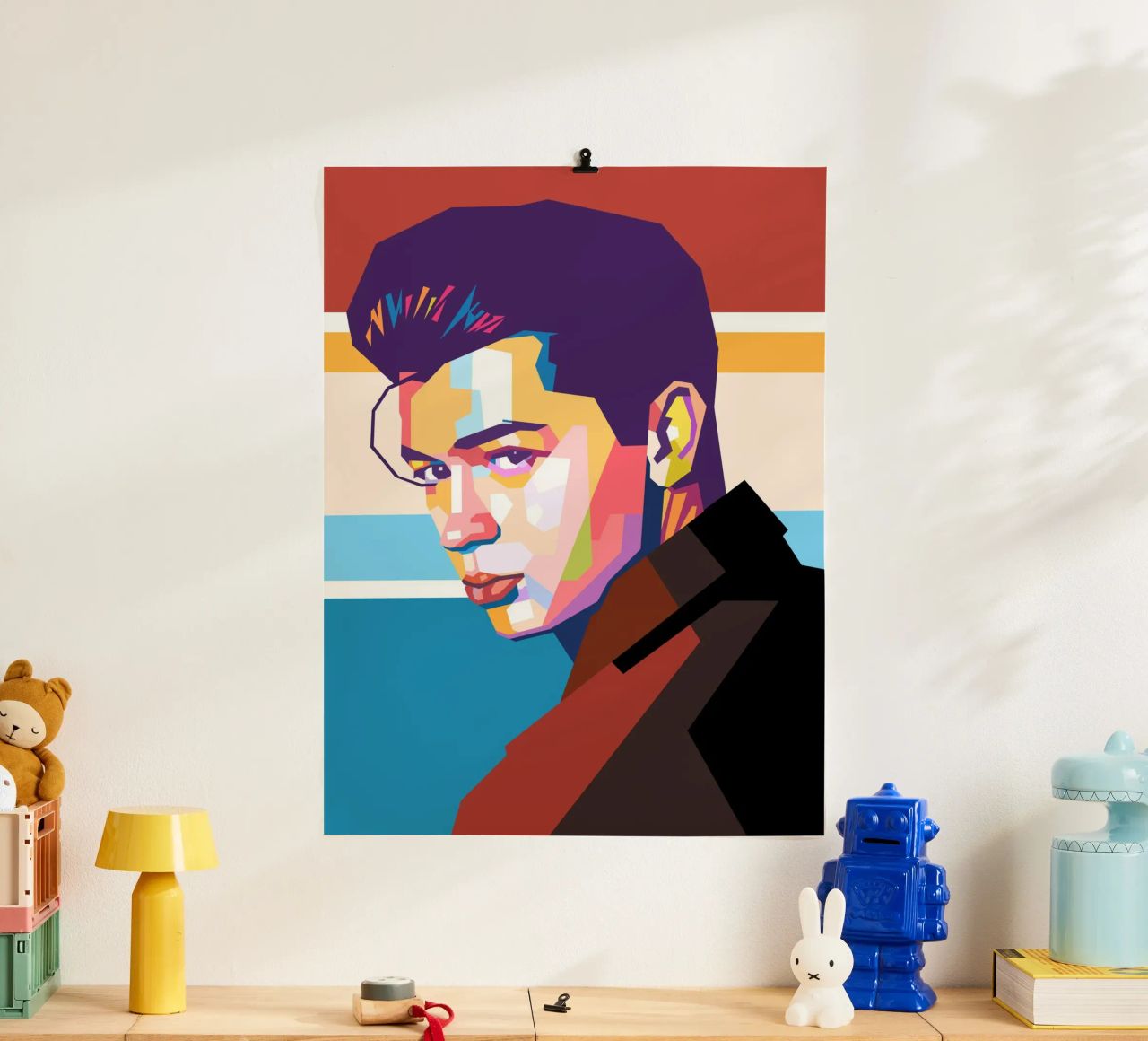Elliot James Reay pop art portrait poster by Hantamrata