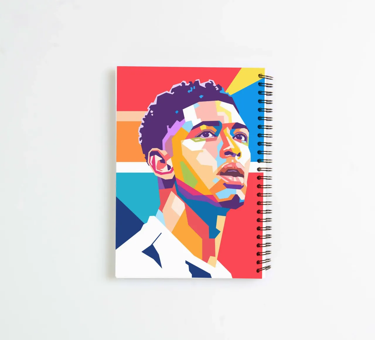 Jude Bellingham pop art portrait spiral notebook by Hantamrata