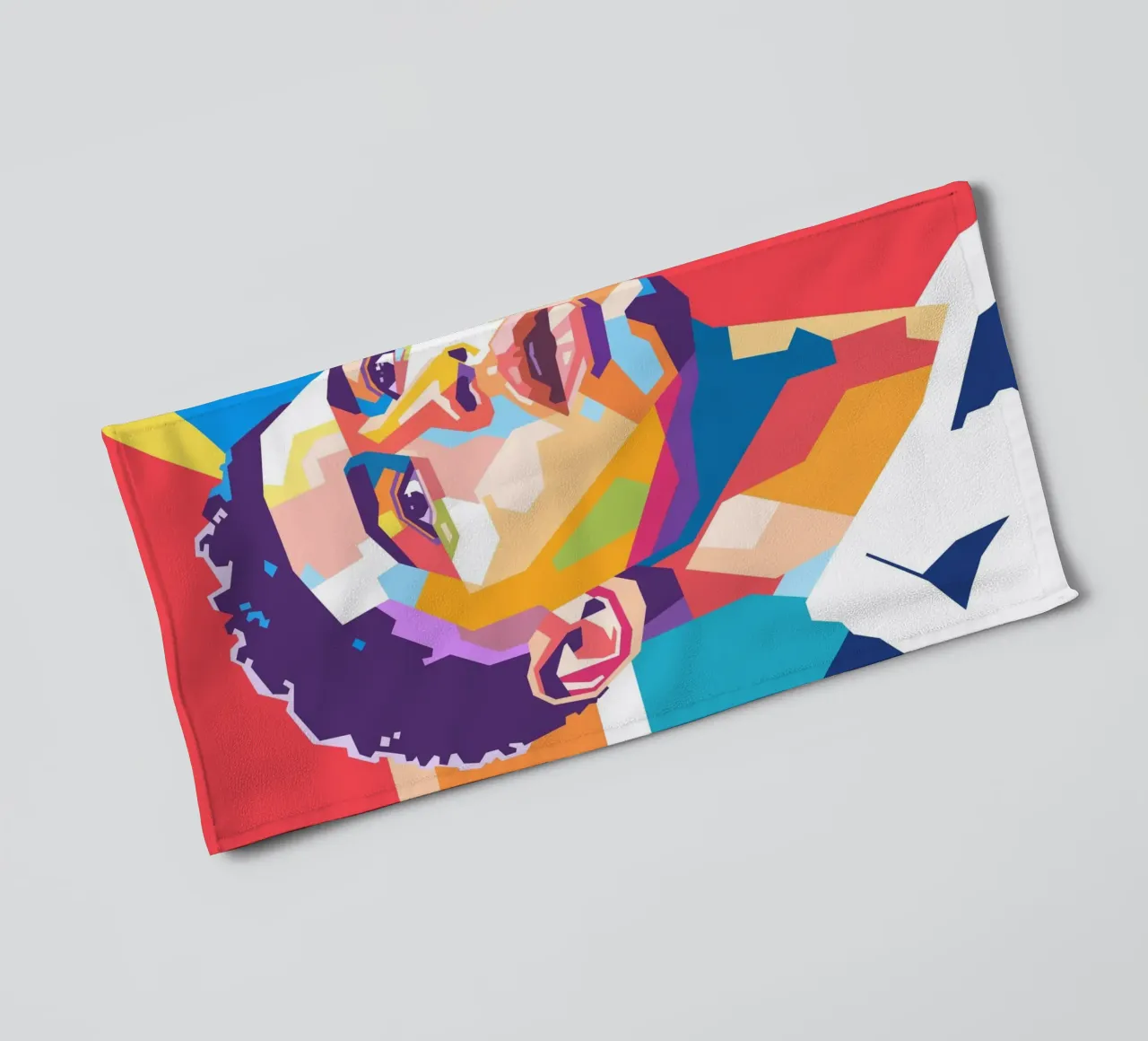 Jude Bellingham pop art portrait towel by Hantamrata