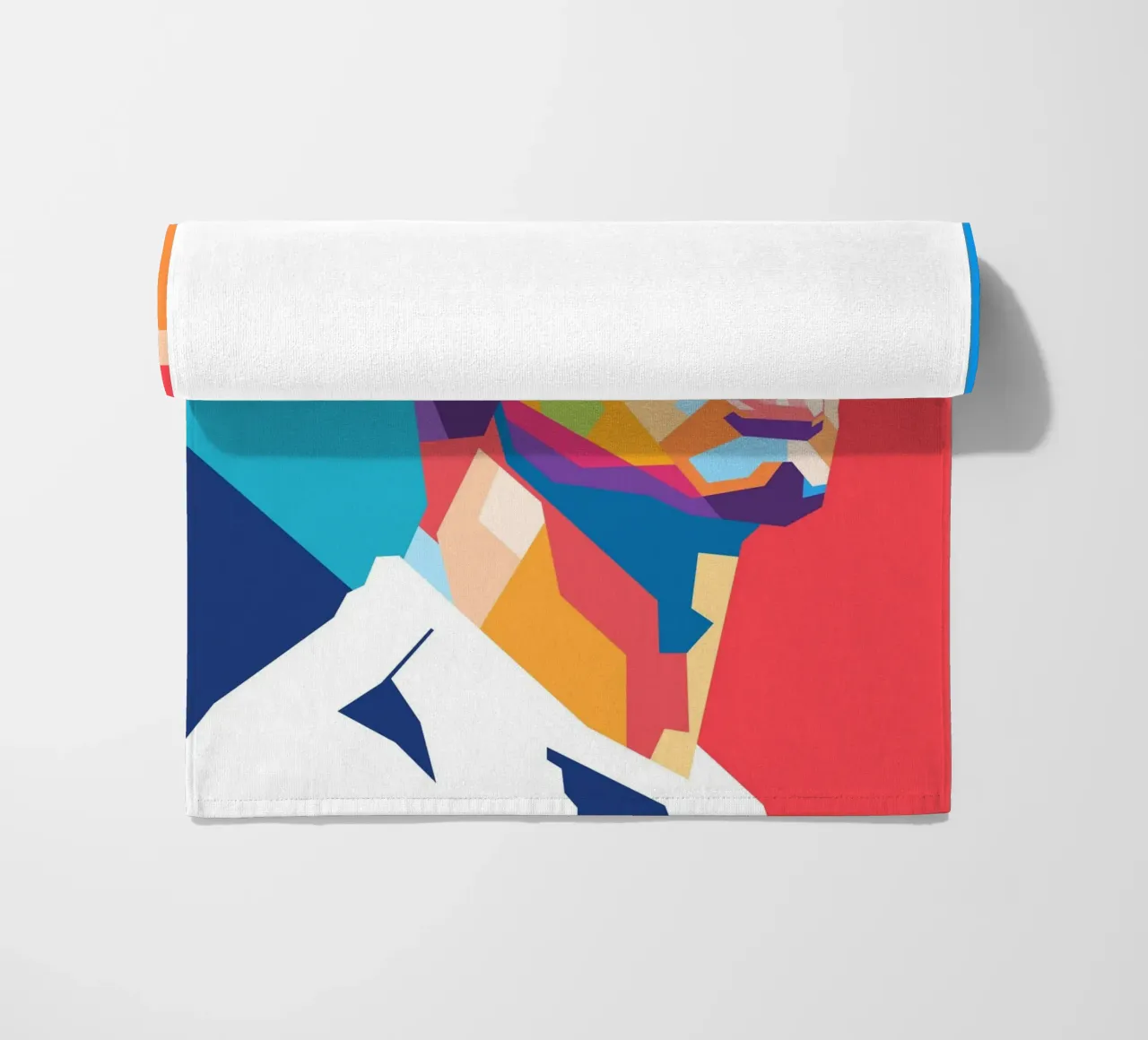 Jude Bellingham pop art portrait beach towel by Hantamrata