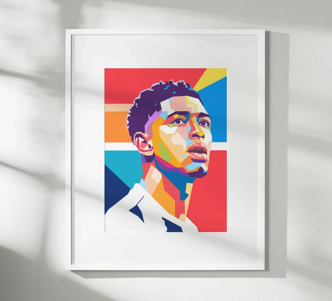 Jude Bellingham pop art portrait poster con telaio in alluminio da Hantamrata