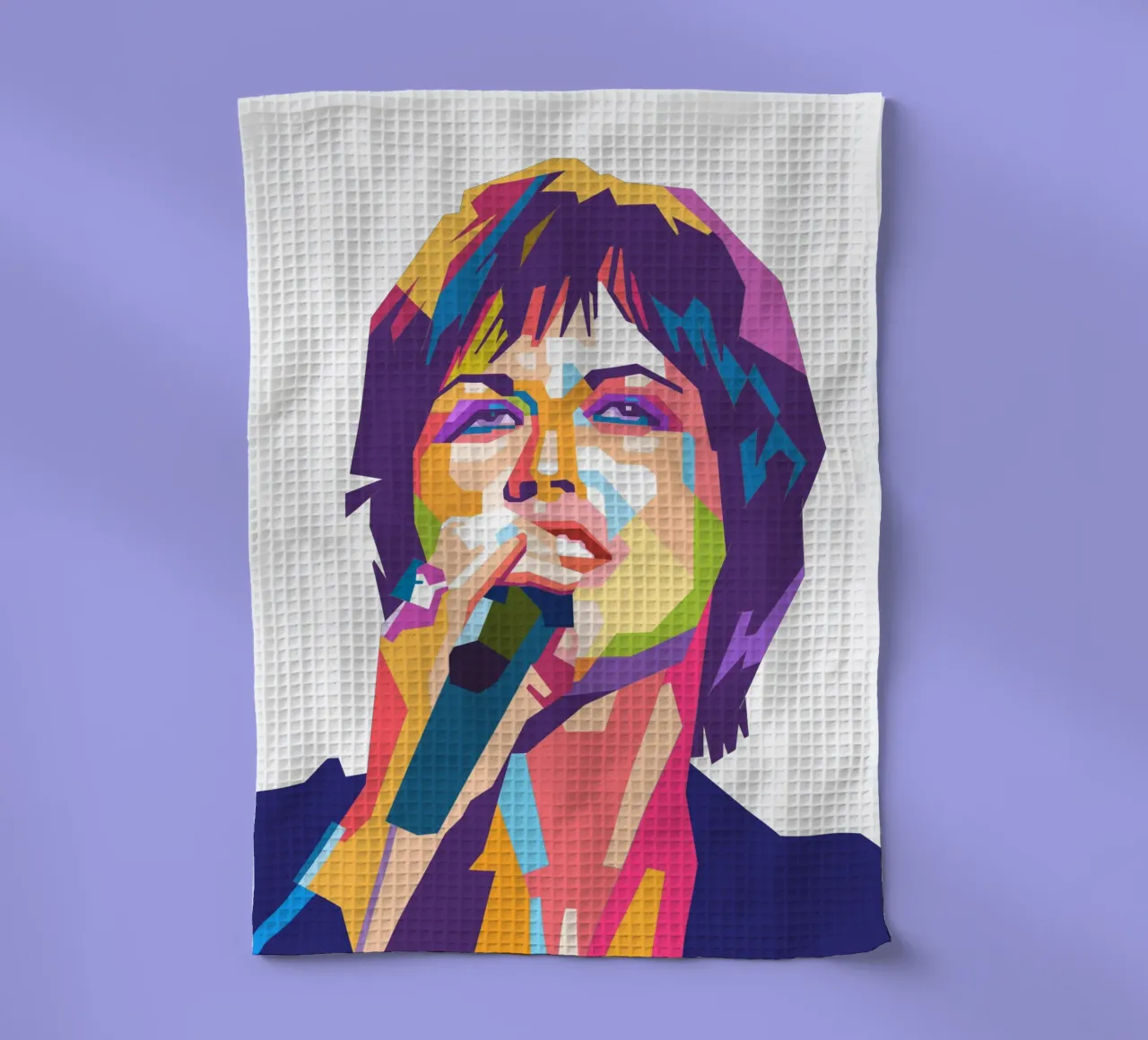 Dolores O Riordan pop art portrait Geschirrtuch von Hantamrata
