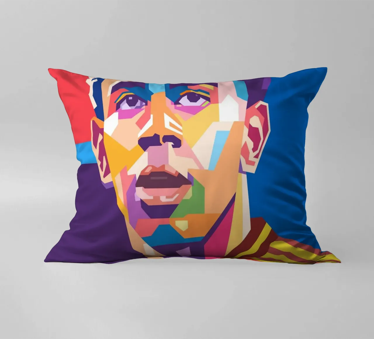 Lamine Yamal pop art portrait cuscino da Hantamrata