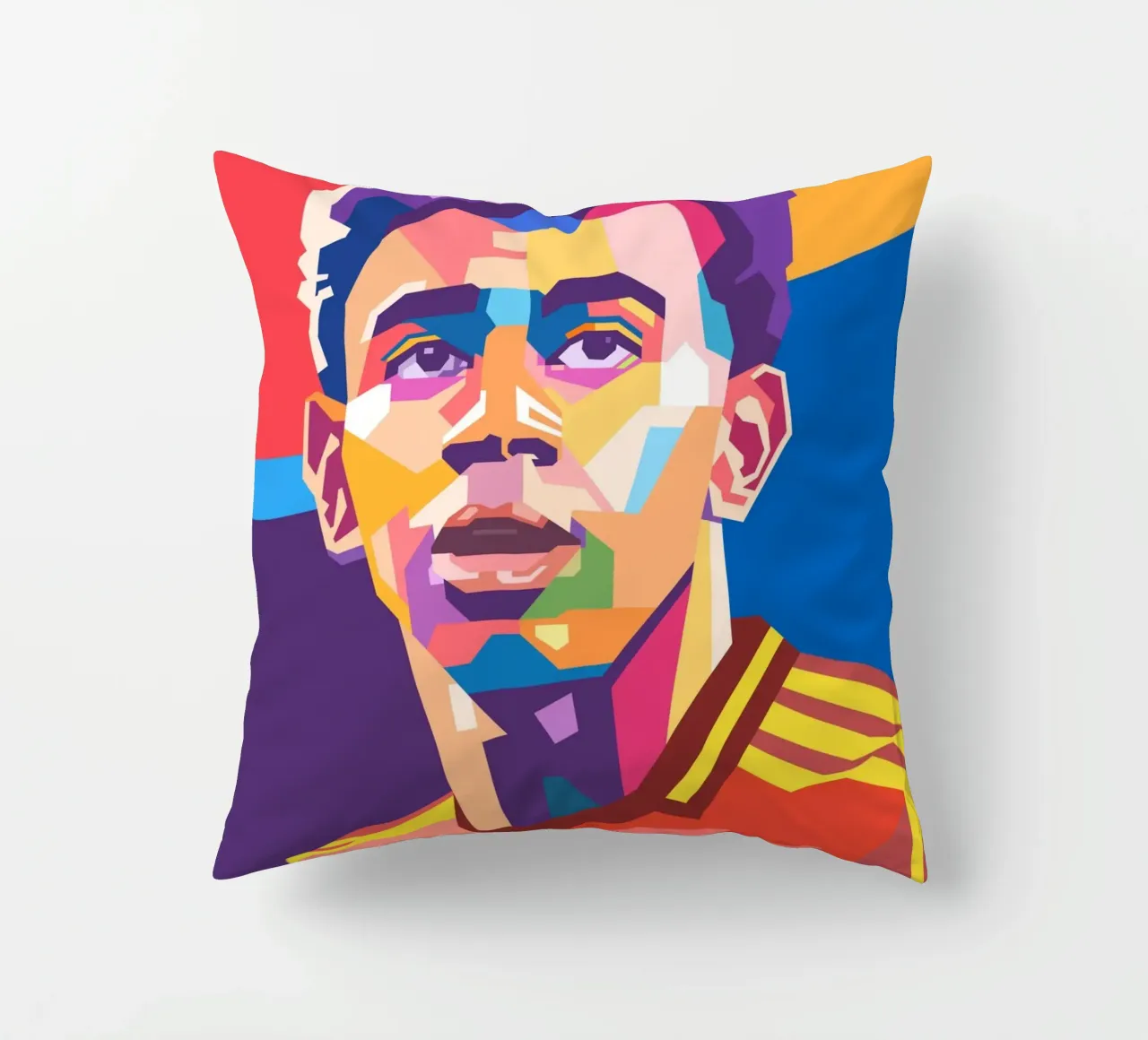 Lamine Yamal pop art portrait cuscino da Hantamrata