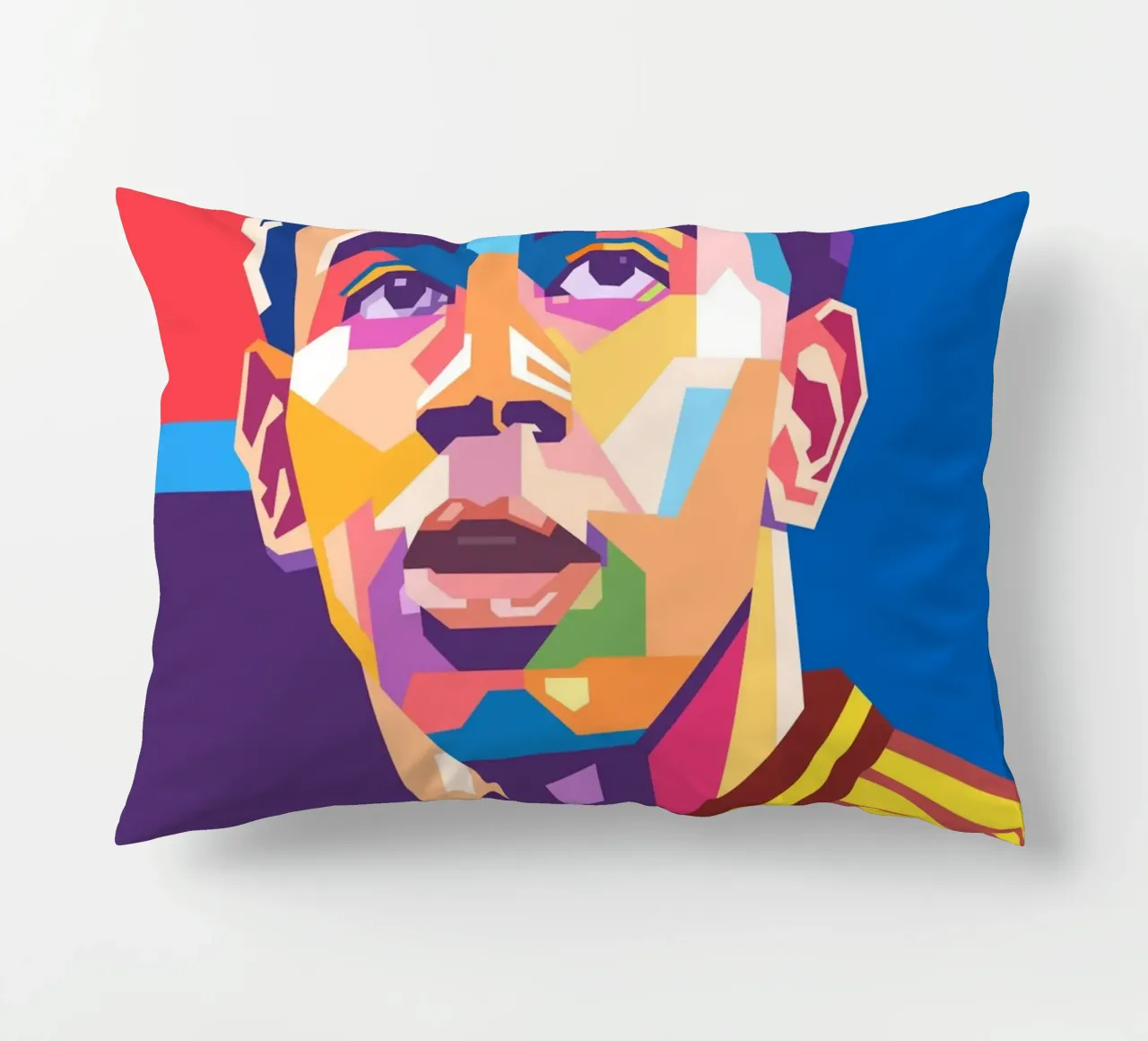 Lamine Yamal pop art portrait cuscino da Hantamrata