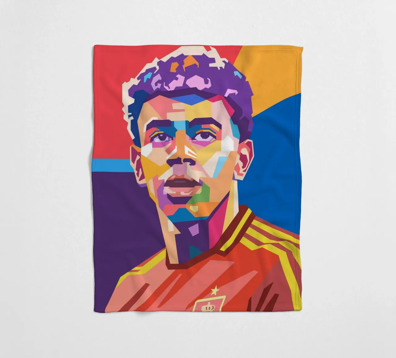 Lamine Yamal pop art portrait coperta in pile da Hantamrata