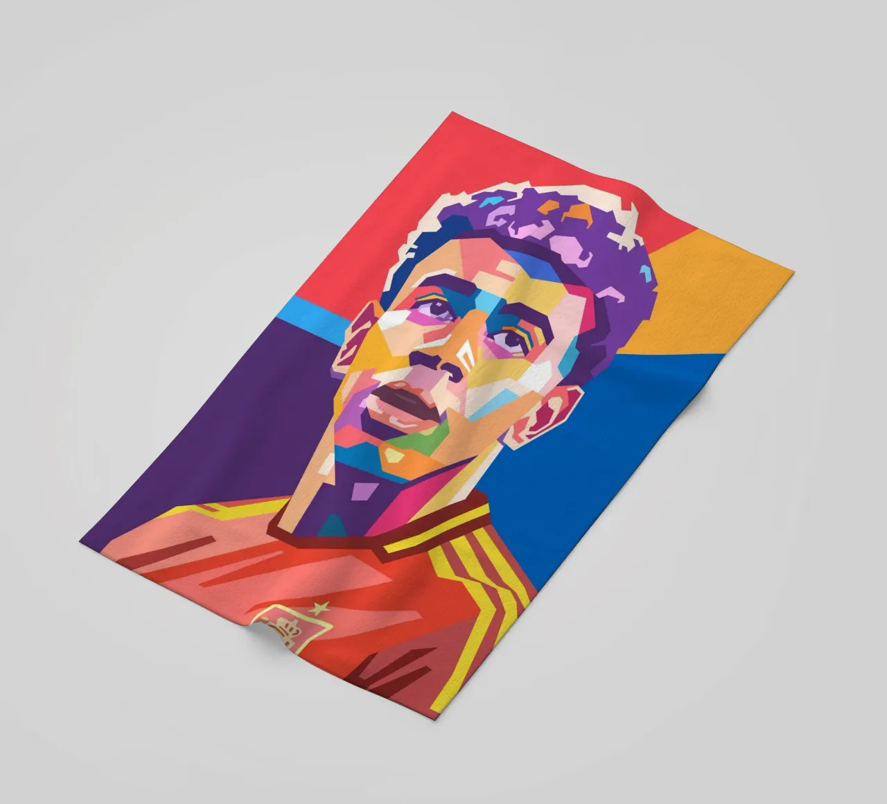 Lamine Yamal pop art portrait telo mare da Hantamrata