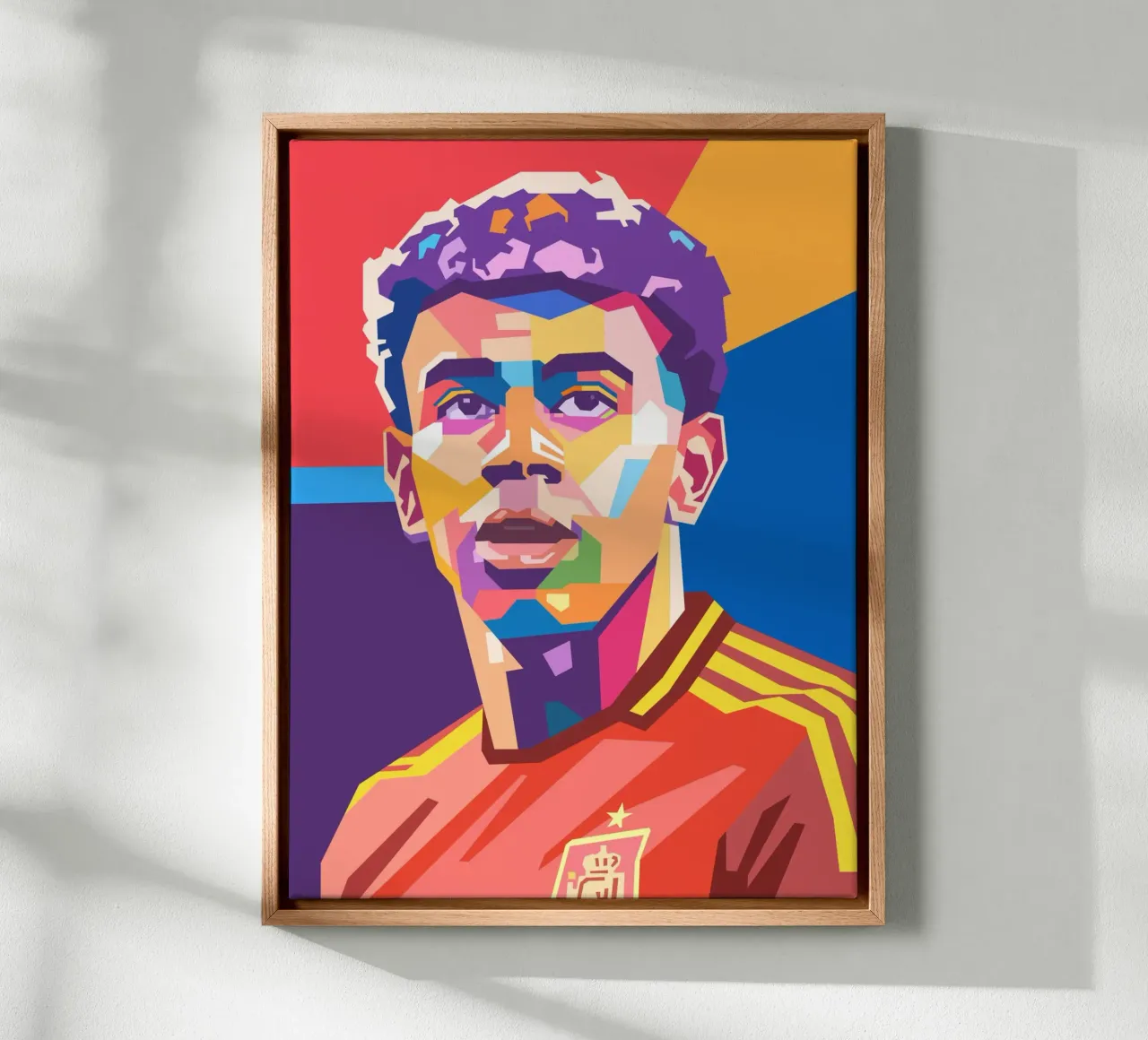 Lamine Yamal pop art portrait canvas by Hantamrata