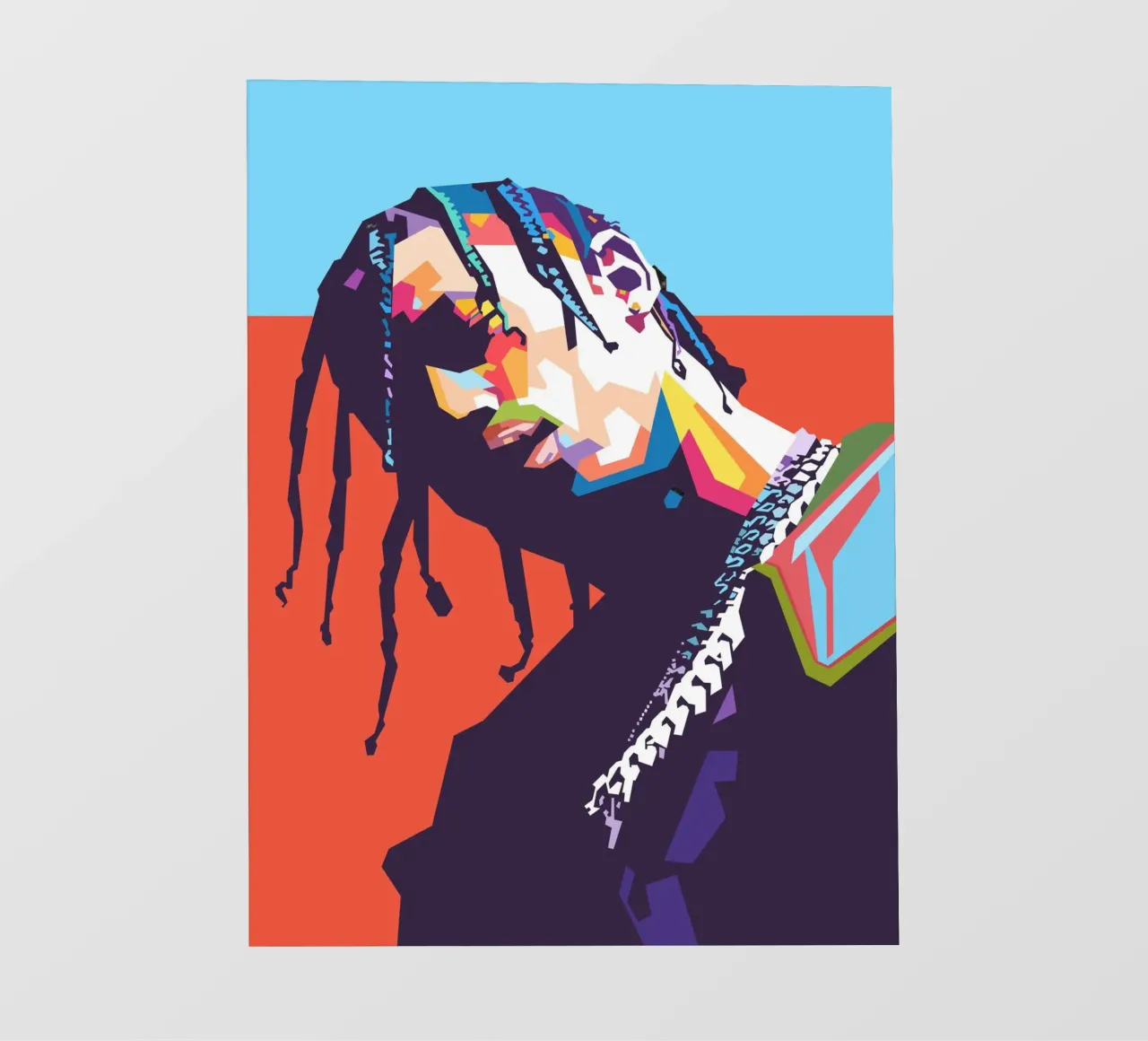 Travis Scott hiphop pellicola backlit da Hantamrata