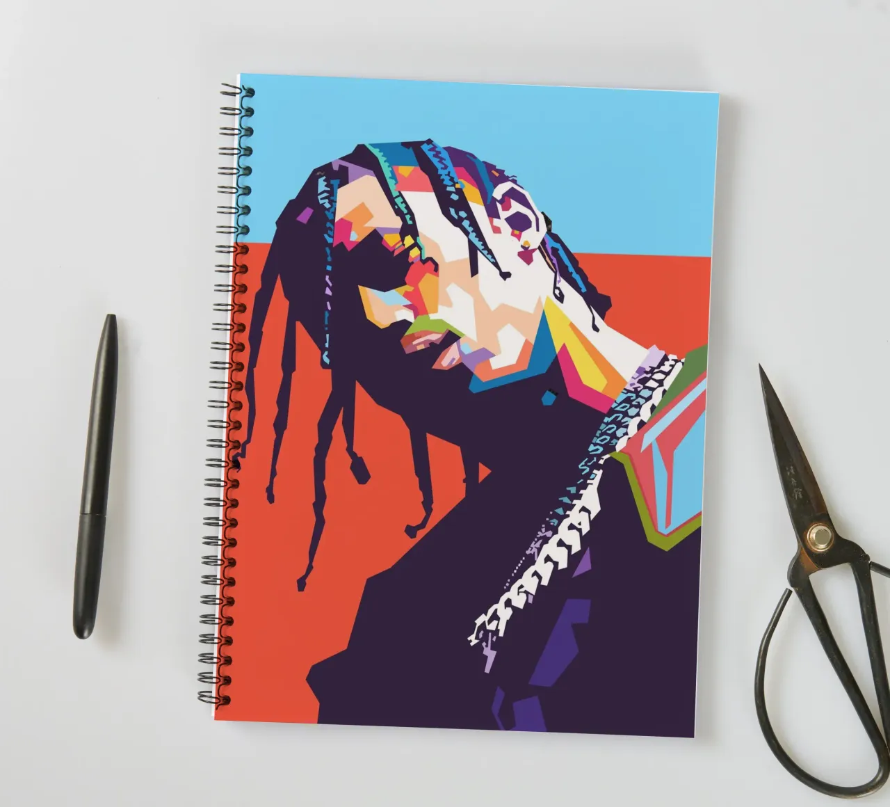 Travis Scott hiphop spiral notebook by Hantamrata