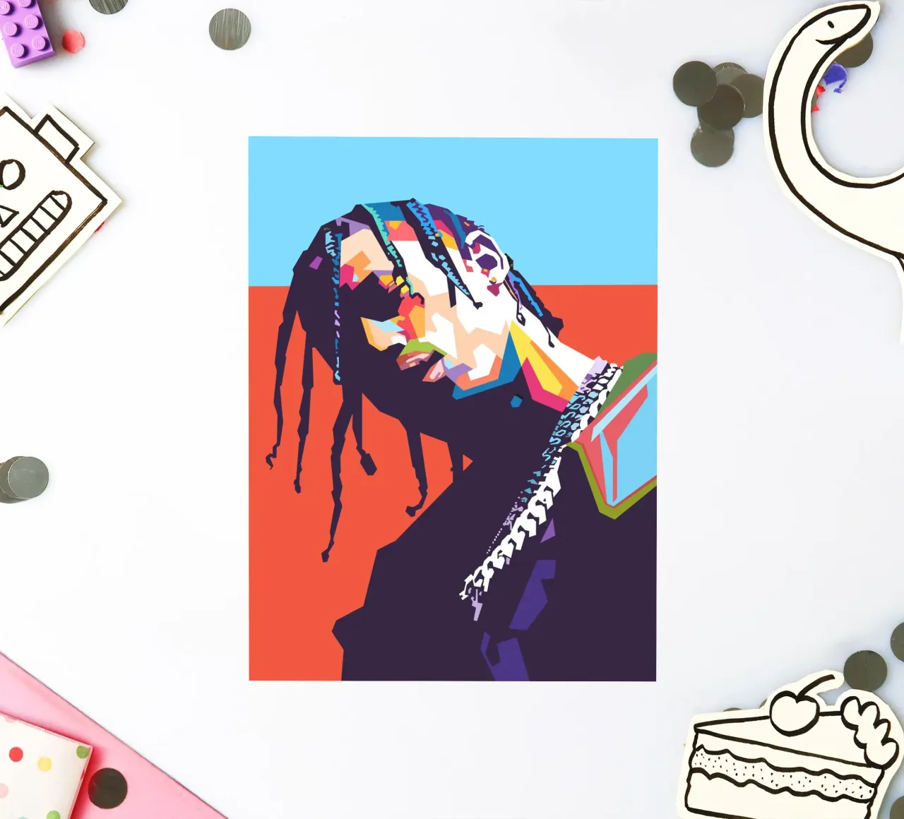 Travis Scott hiphop autocollant de Hantamrata