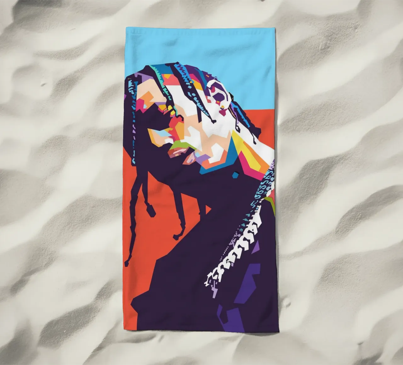 Travis Scott hiphop beach towel by Hantamrata