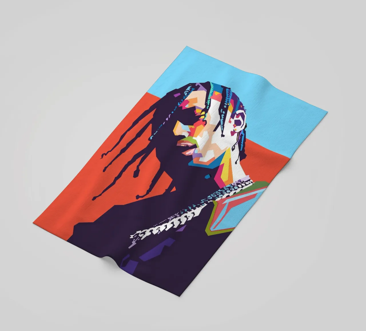 Travis Scott hiphop beach towel by Hantamrata