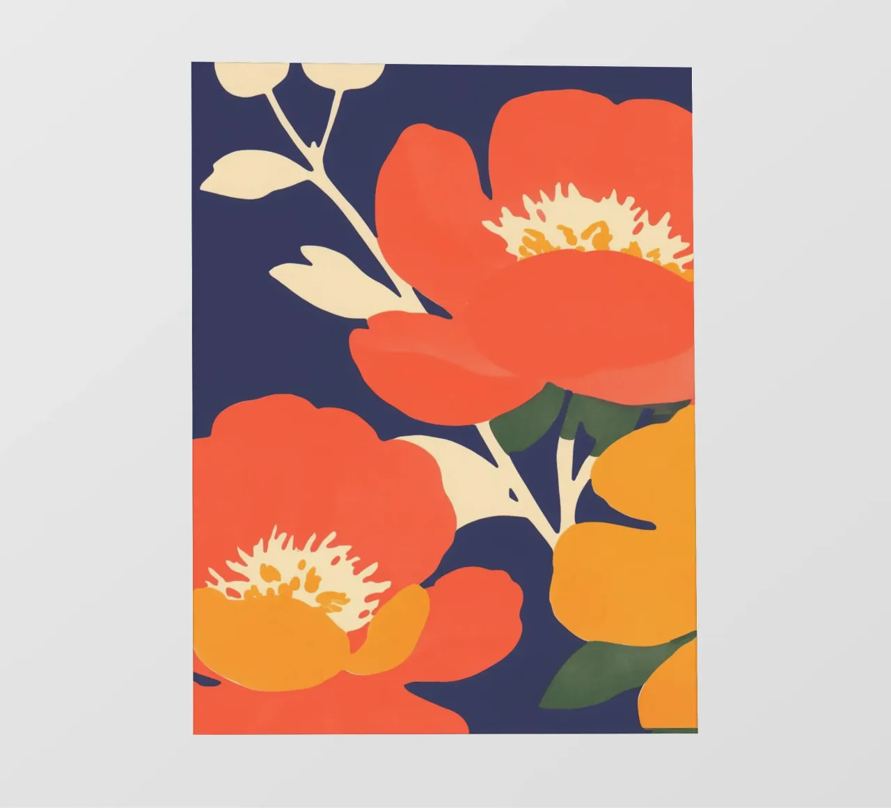 Fascino del mercato dei fiori arancione telo in pvc da Carinaprint