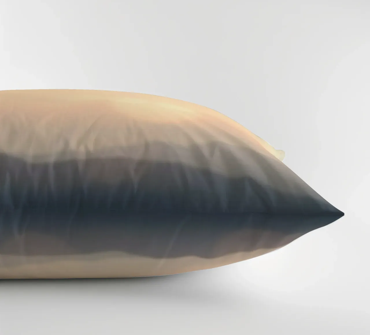 Sunset casting a warm glow over distant mountains and cloude decorative cushion by DesignDoodle