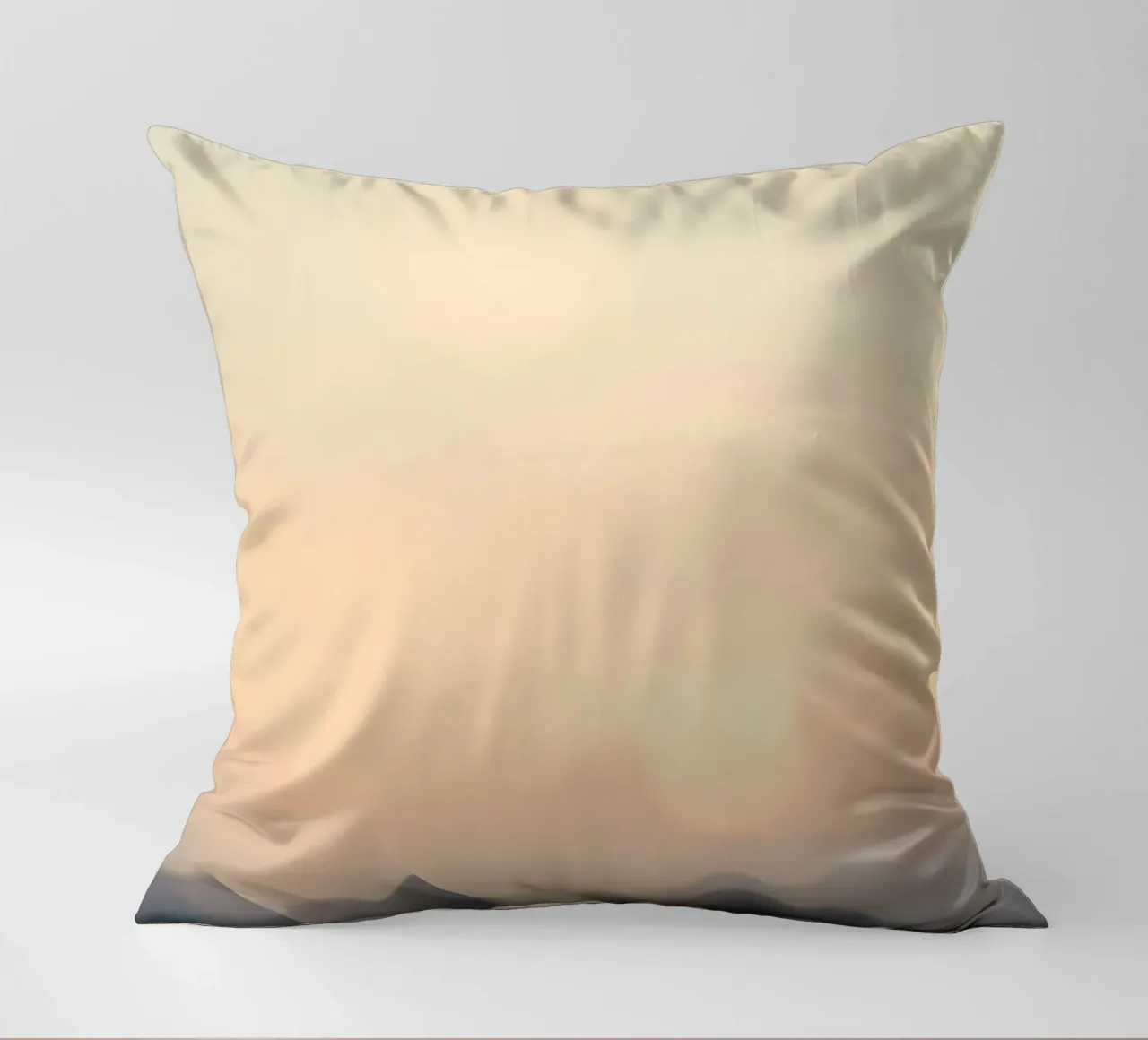 Sunset casting a warm glow over distant mountains and cloude decorative cushion by DesignDoodle