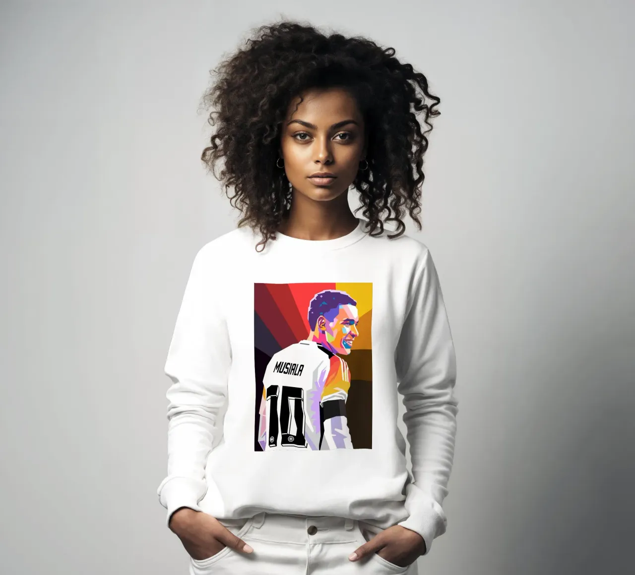 Jamal Musiala pop art felpa da Hantamrata