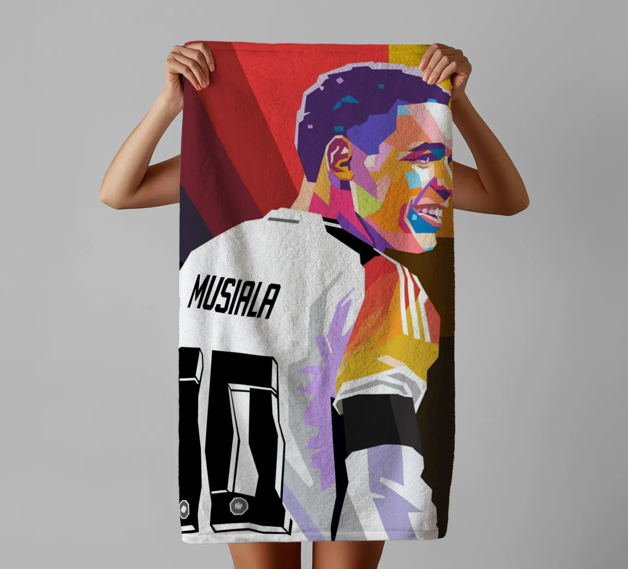 Jamal Musiala pop art asciugamano da bagno da Hantamrata